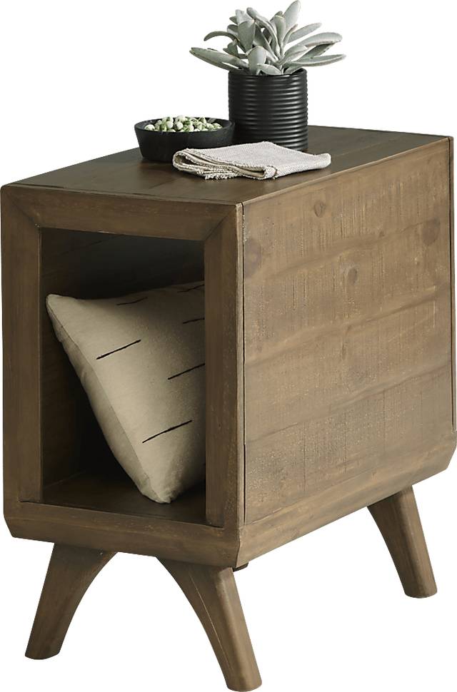 Montinello Brown Chairside Table - Thumbnail - Image 2