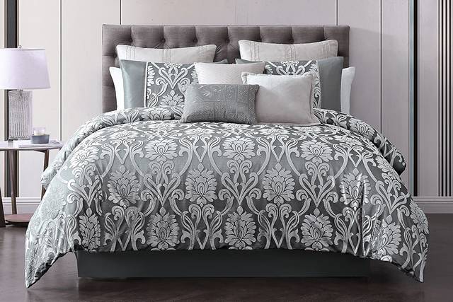Montmood Gray 10 Pc King Comforter Set - Thumbnail - Image 2