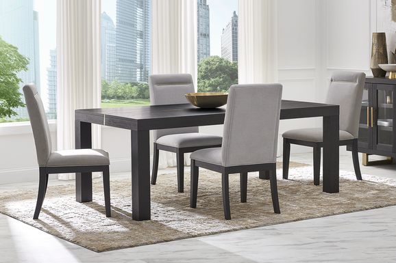 Montpelier Charcoal 5 Pc Dining Room with Gray Side Chairs