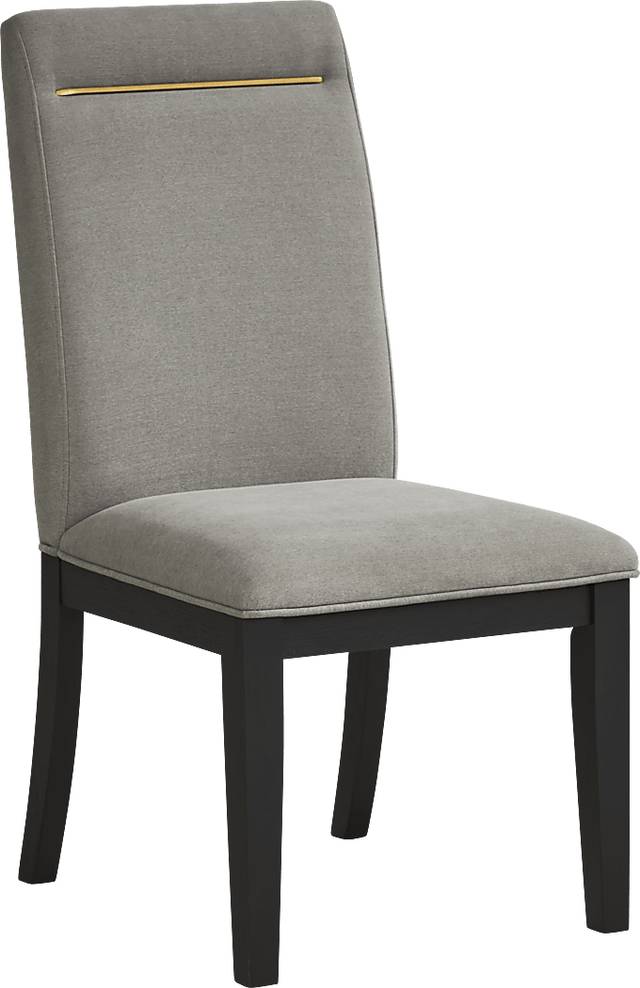 Montpelier Charcoal 5 Pc Dining Room w/ Gray Side Chairs - Thumbnail - Image 4