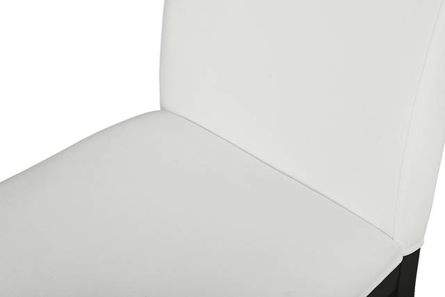 Cheetham Hill Espresso 90 in. 5 Pc Dining Room with White Chairs - Thumbnail - Image 8