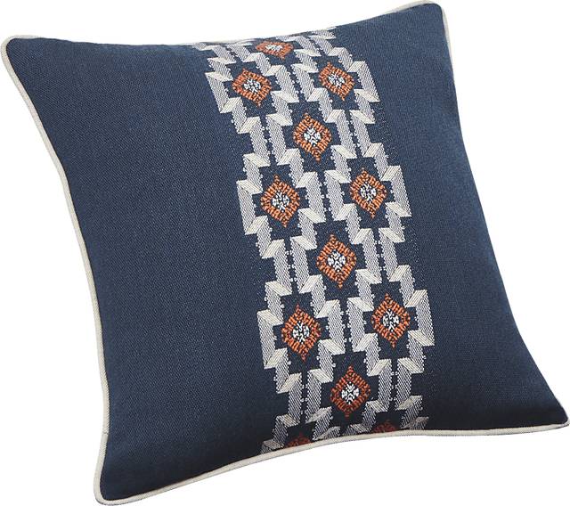 Montrose Rose Indigo Indoor/Outdoor Accent Pillow, Set of Two - Thumbnail - Image 3