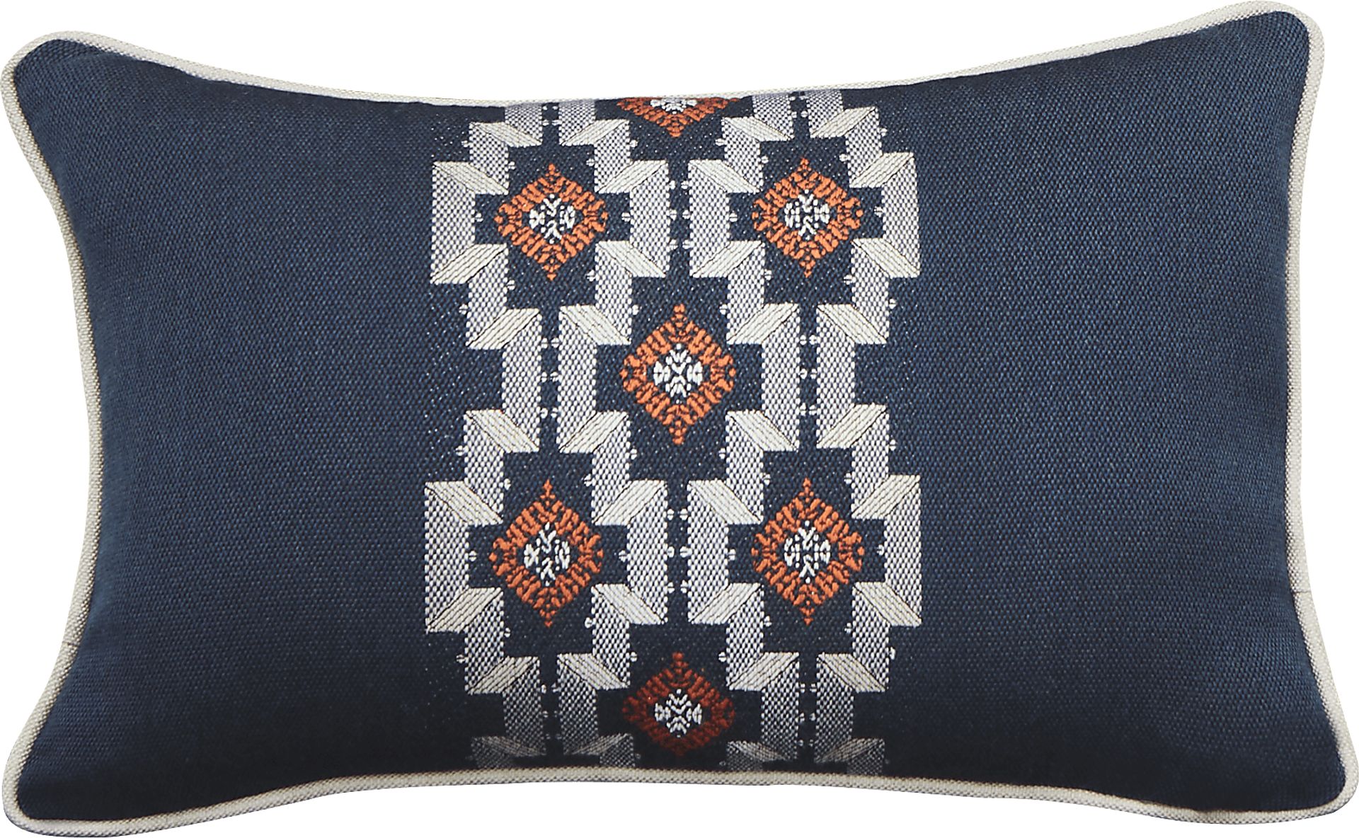 Montrose Rose Indigo Indoor/Outdoor Accent Pillow - Image 1