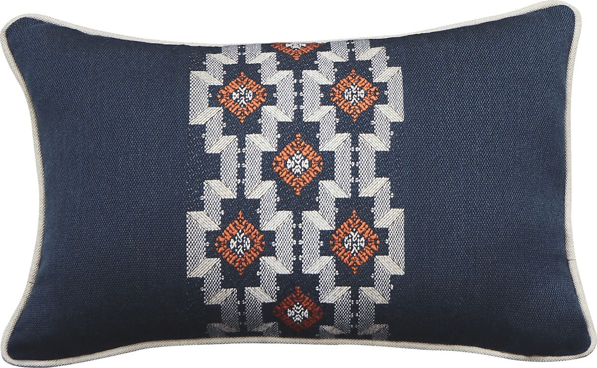 Montrose Rose Indigo Blue Outdoor Accent Pillow | Rooms to Go
