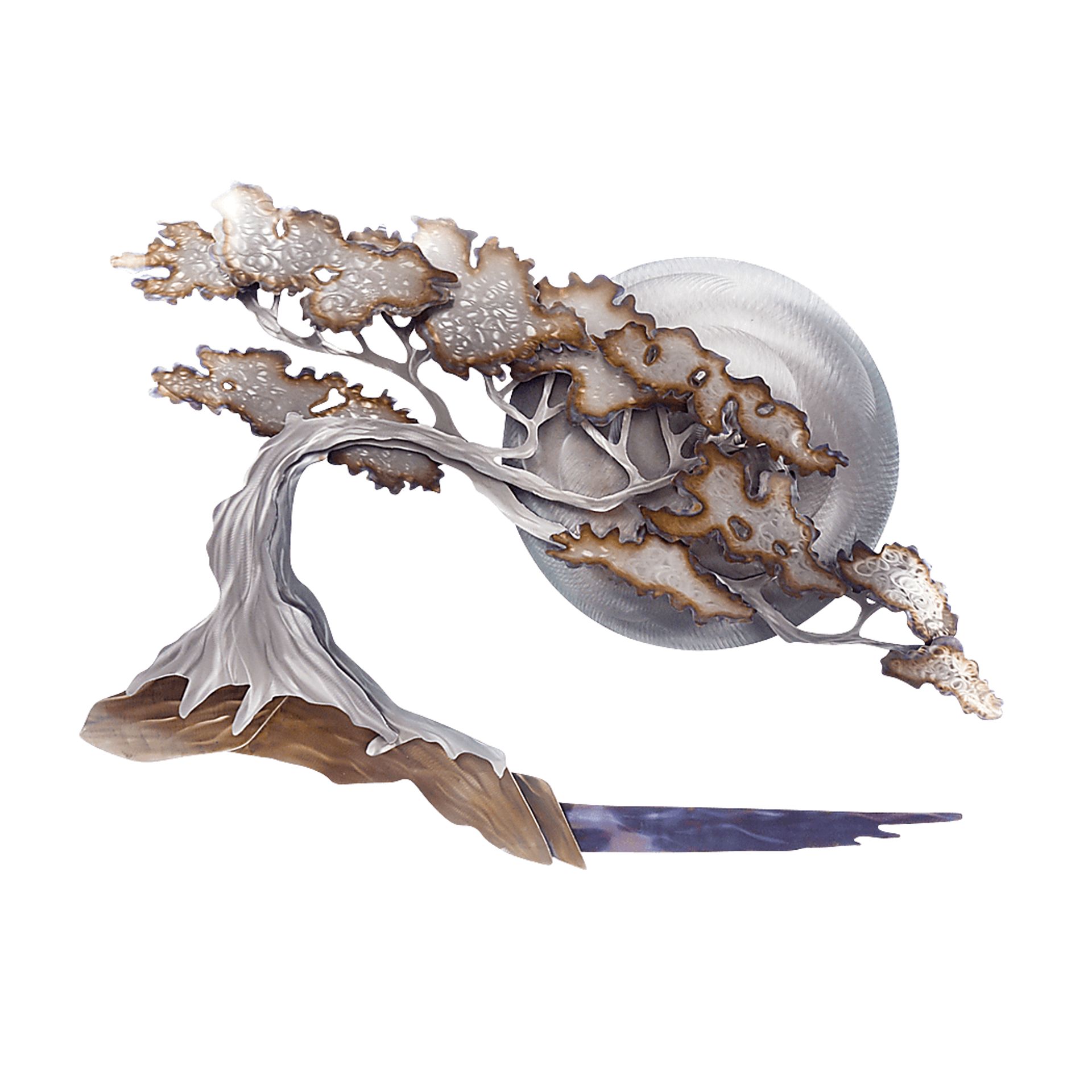 Moonlight Cypress Silver Indoor/Outdoor Wall Art - Image 1