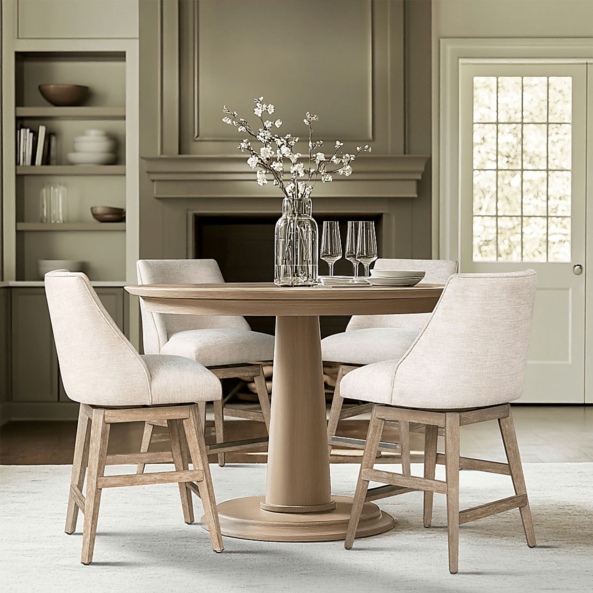 Moonshadow Light Gray Swivel Counter Height Stool - Image 3