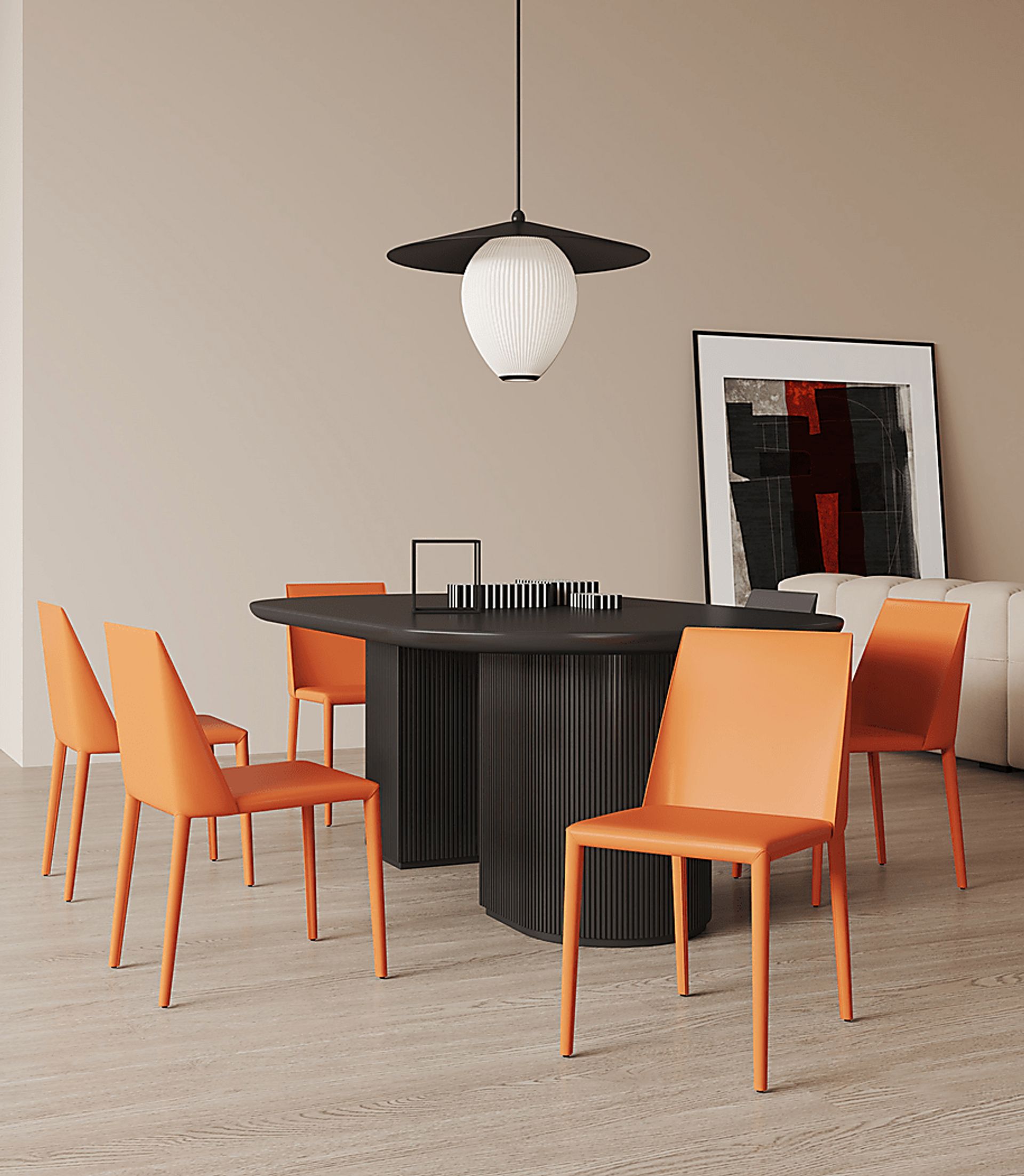 Moontime Orange Side Chair, Set of 2 - Image 2