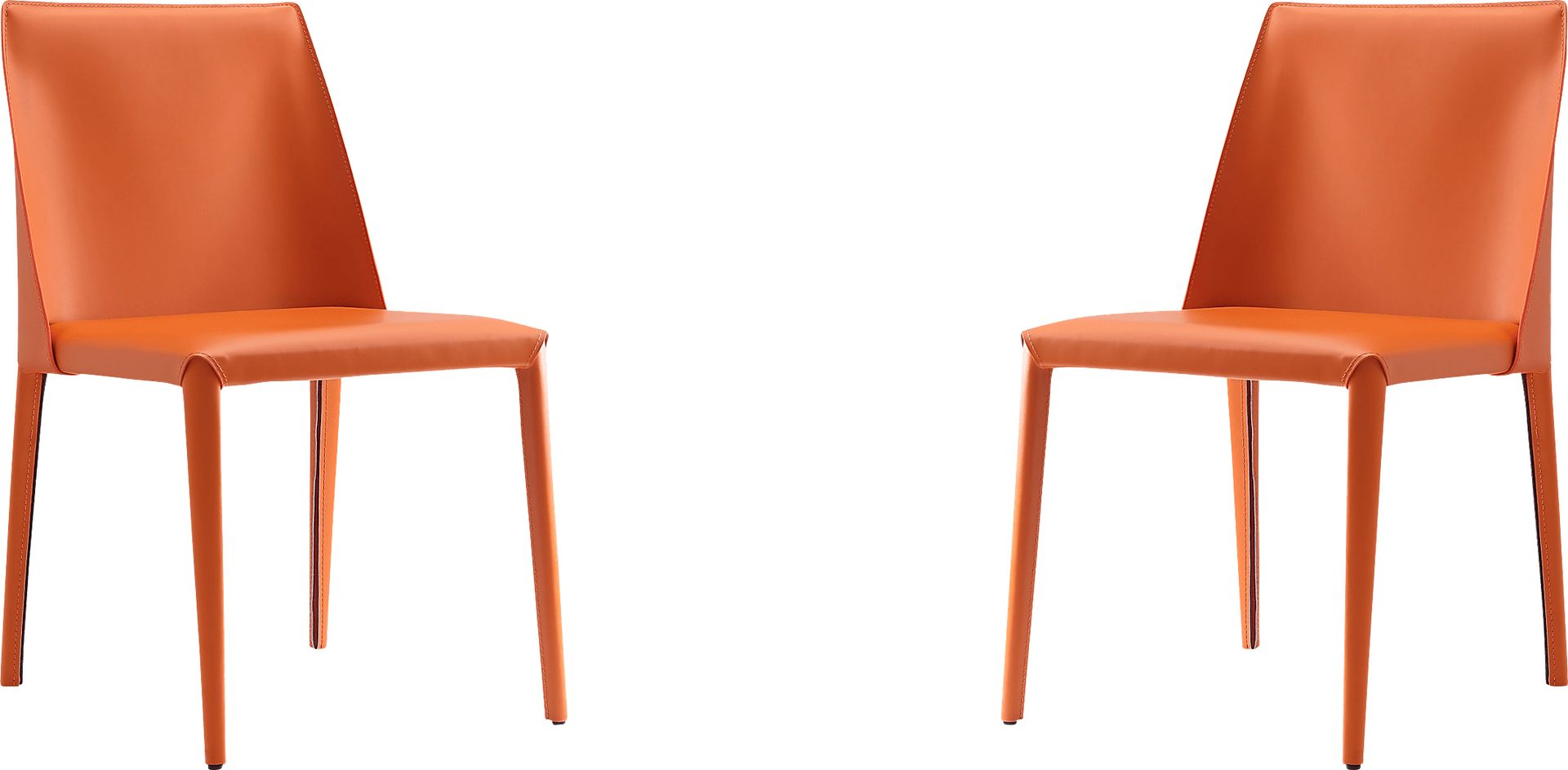 Moontime Orange Side Chair, Set of 2 - Image 1