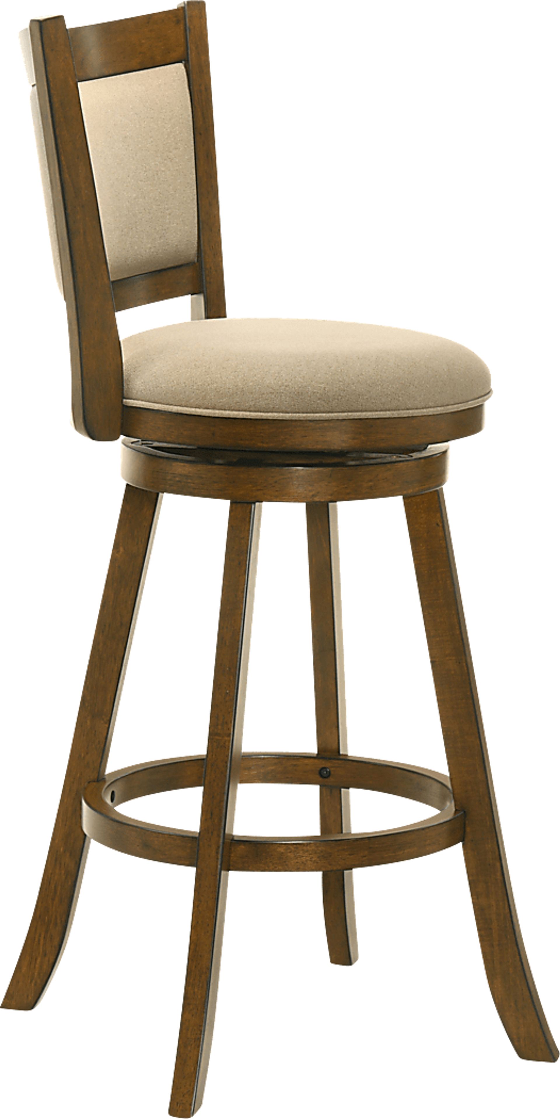 Moonworth Beige Swivel Barstool - Image 3