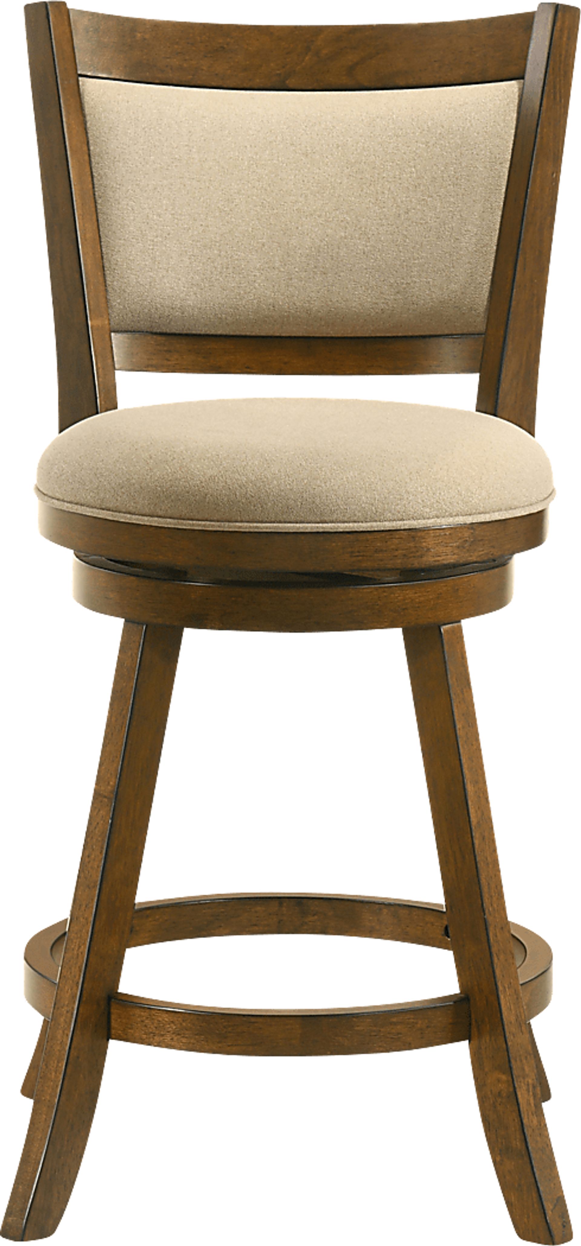 Moonworth Beige Swivel Counter Height Stool - Image 3