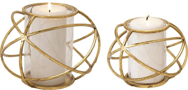 Moorecroft Gold Candle Holder, Set of 2 - Thumbnail - Image 1