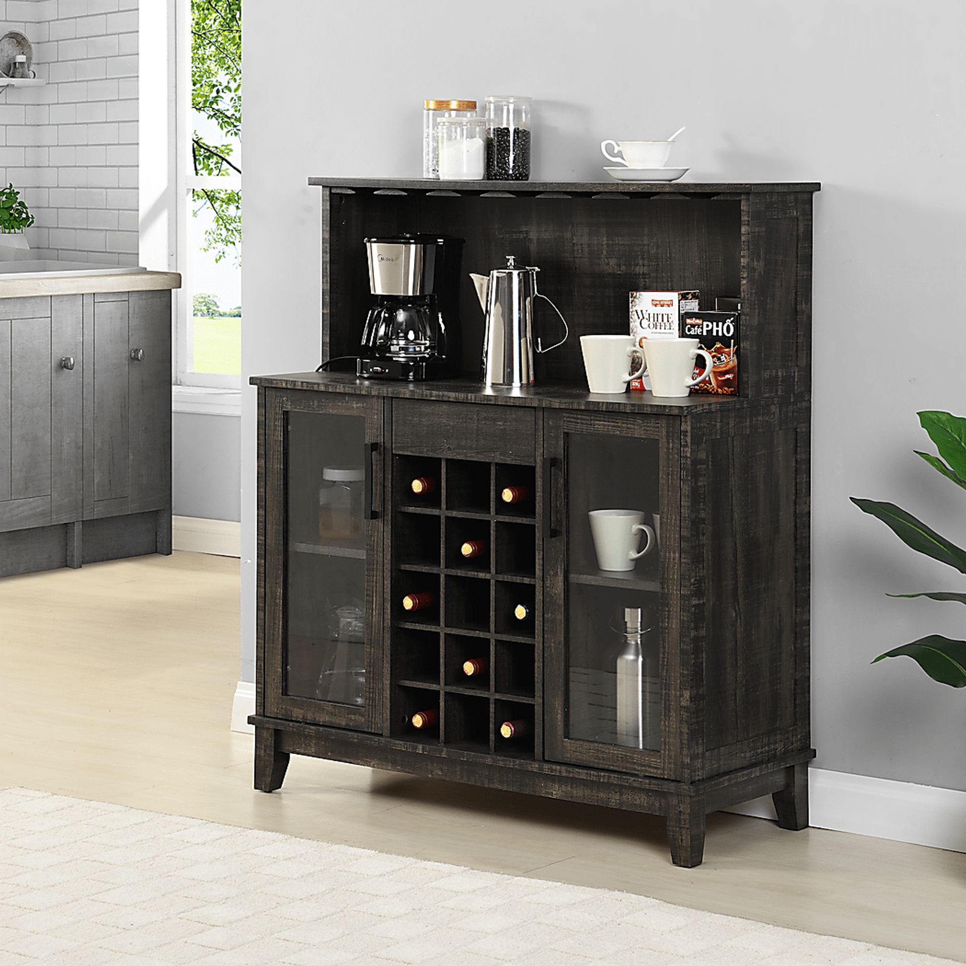 Moorman Charcoal Bar Cabinet - Image 6