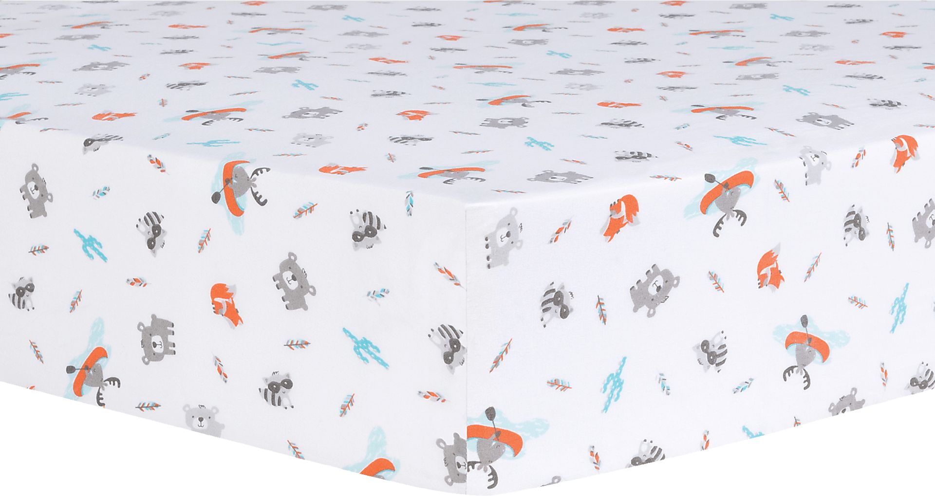 Moose Canoeing Camp Gray 4 Pc Baby Bedding Set - Image 7