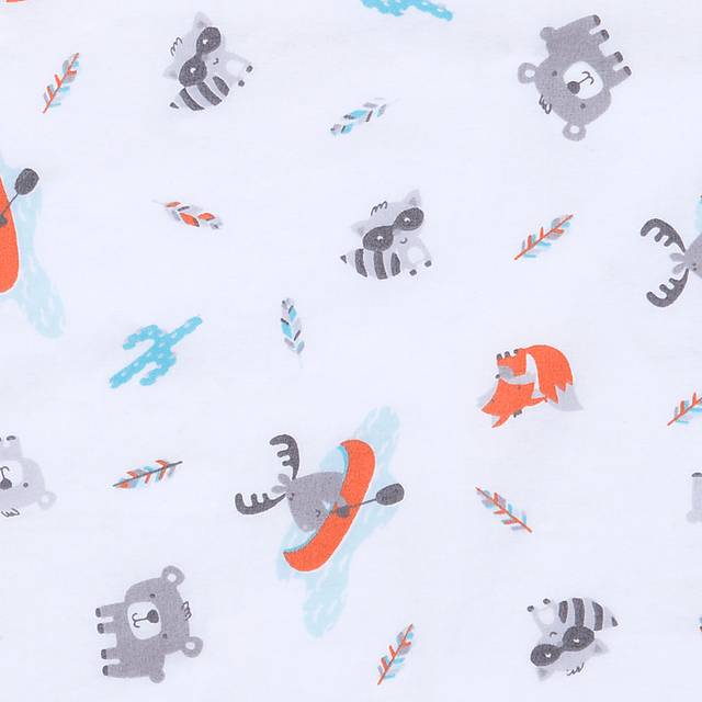 Moose Canoeing Camp Gray 4 Pc Baby Bedding Set - Thumbnail - Image 8