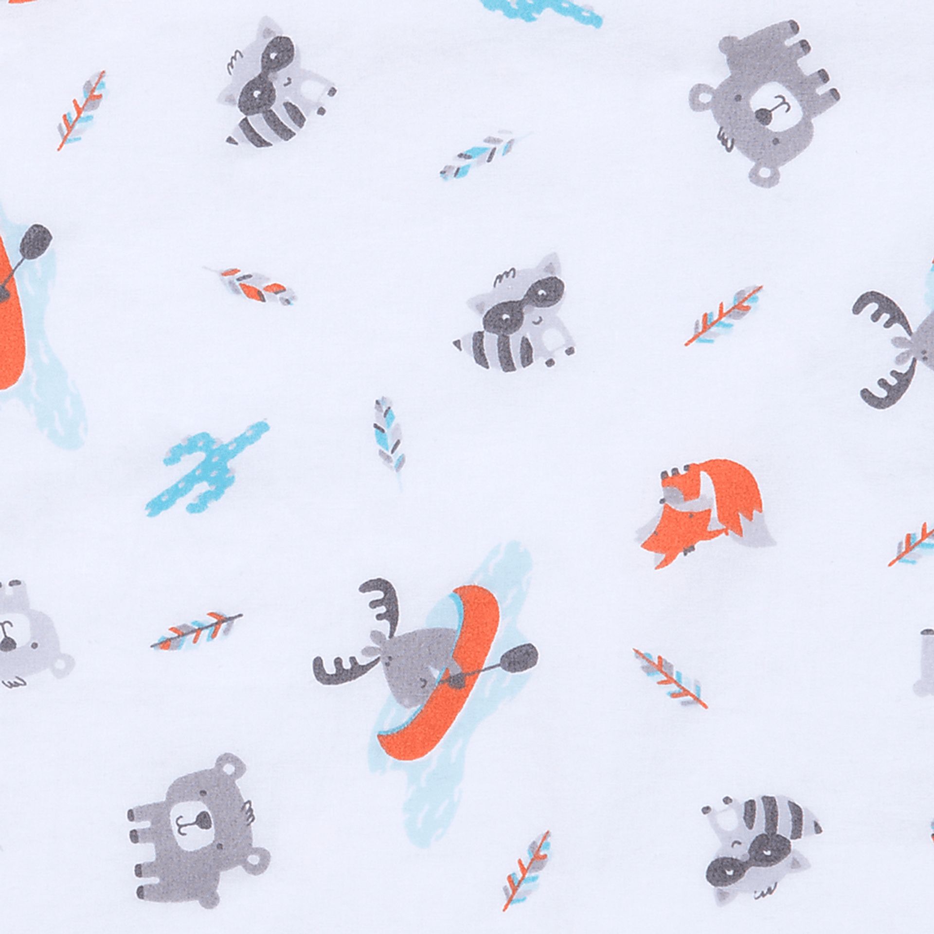 Moose Canoeing Camp Gray 4 Pc Baby Bedding Set - Image 8