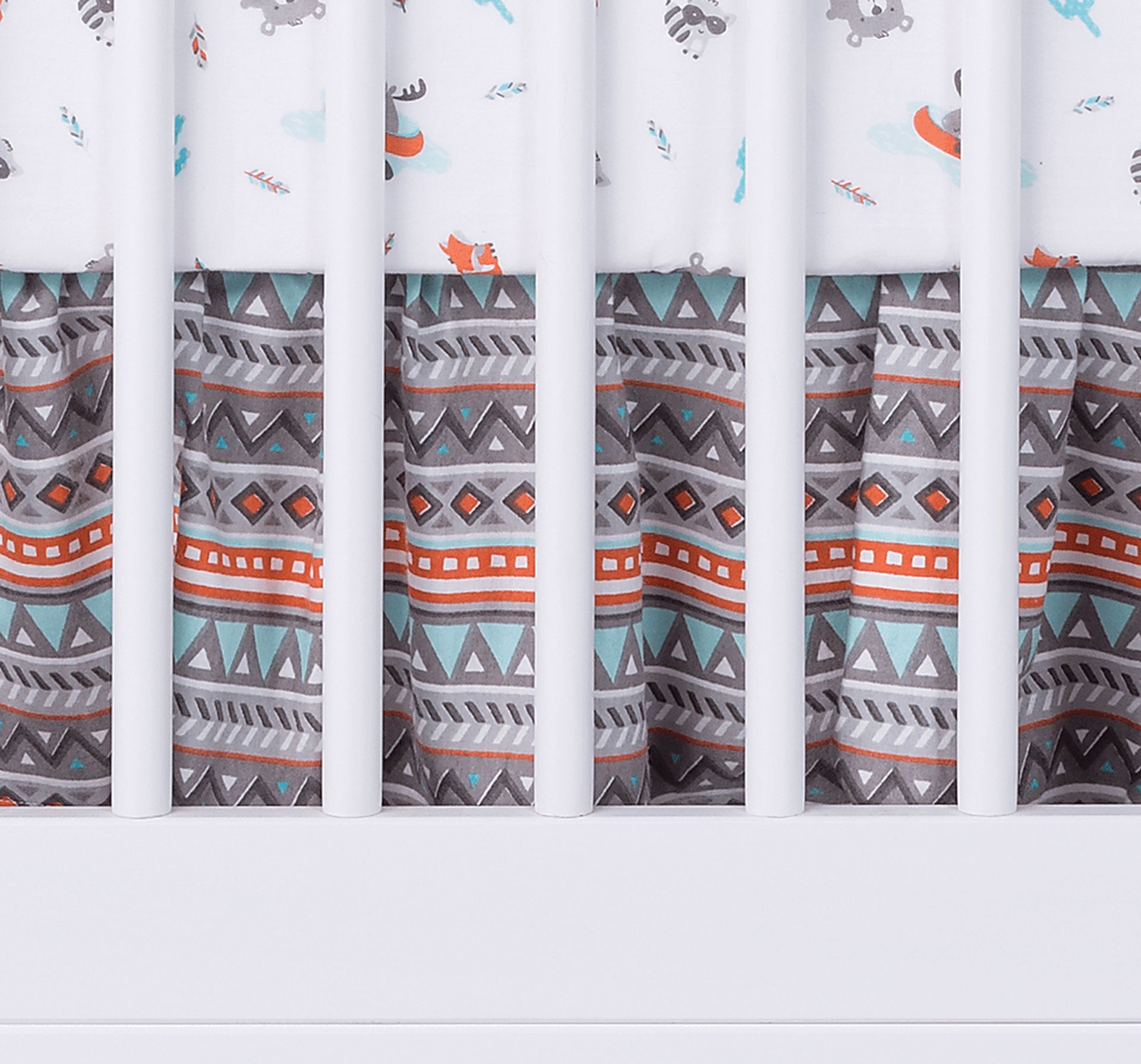 Moose Canoeing Camp Gray 4 Pc Baby Bedding Set - Image 9