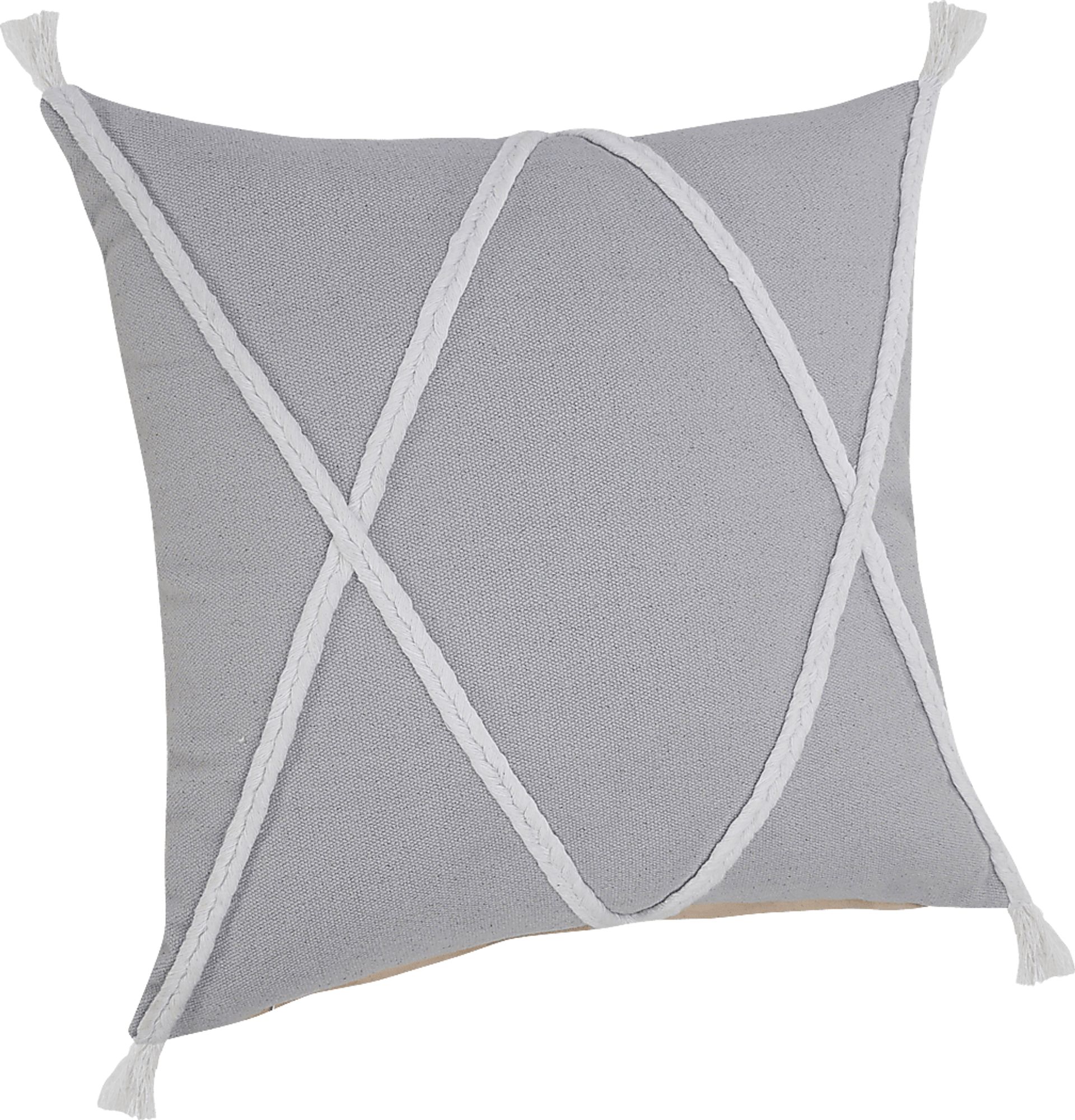 Moosha Gray Pillow, Set of 2 - Image 6