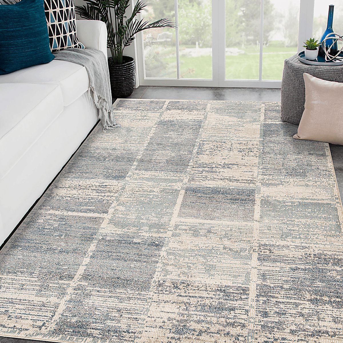 Mooton Blue Rugs | Rooms to Go