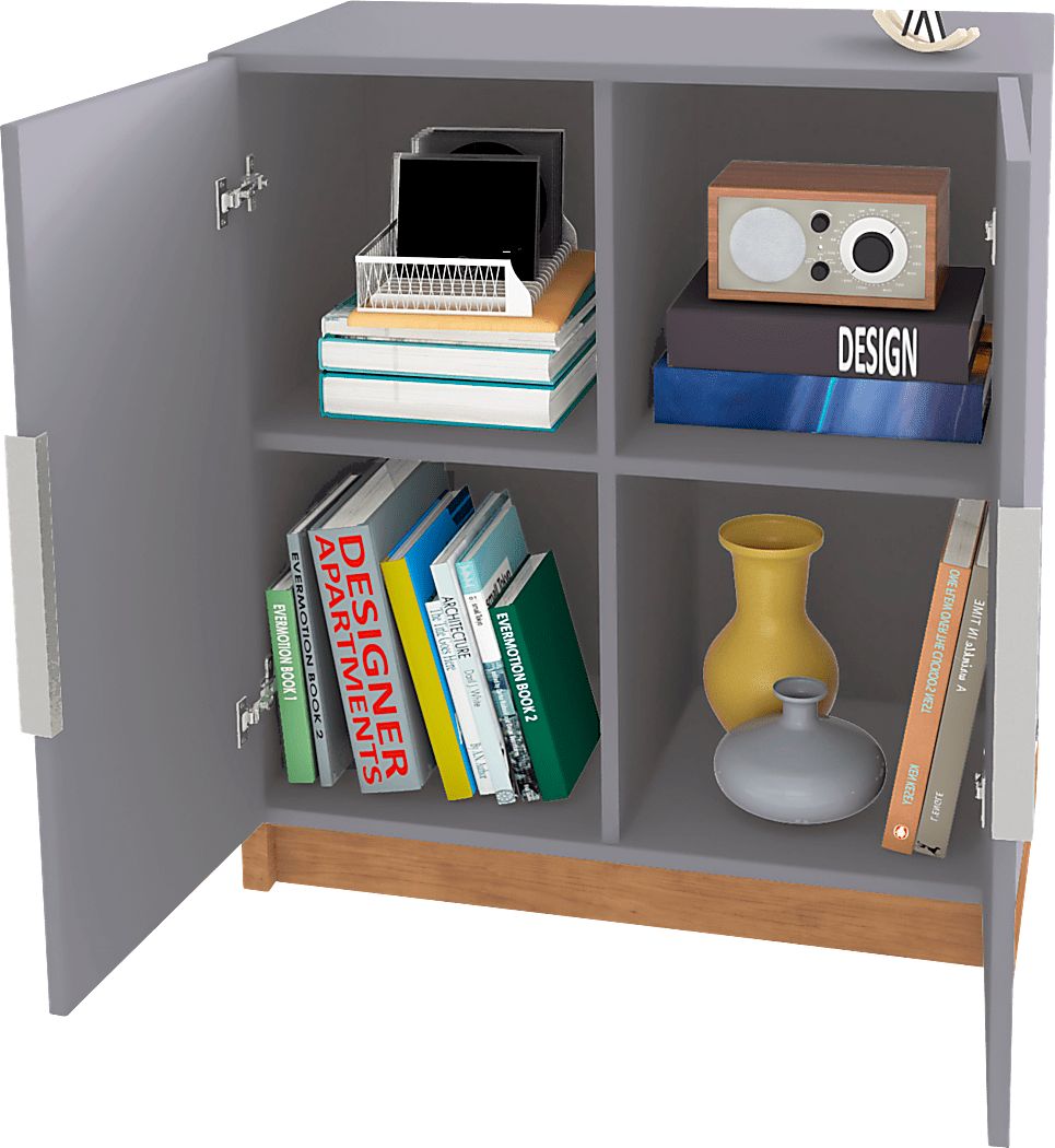 Moraga Gray Accent Cabinet - Thumbnail 4