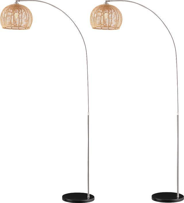 Morano Point Nickel Floor Lamp, Pair of Two - Thumbnail - Image 1