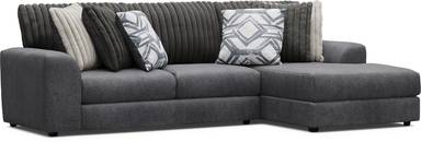 2 pc right arm chaise sectional