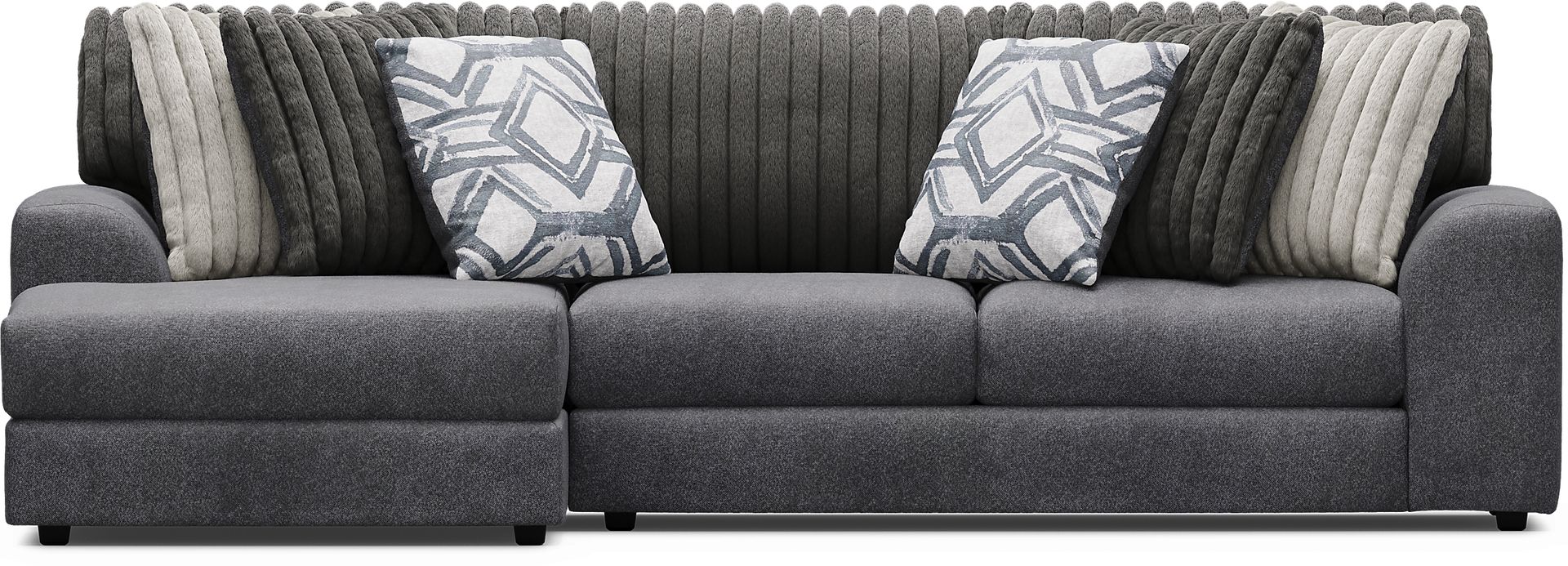 Moreau Street Black 5 Pc Sectional Living Room - Image 3