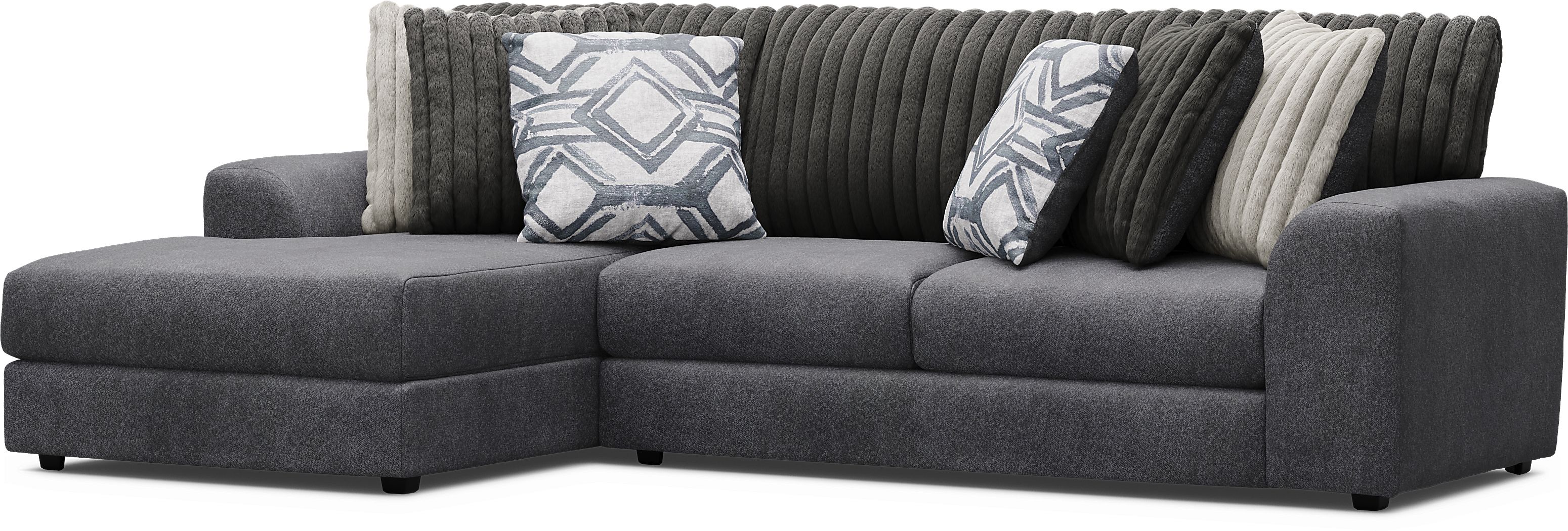 2 pc left arm chaise sectional