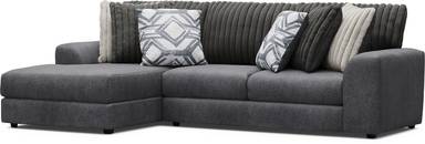 2 pc left arm chaise sectional