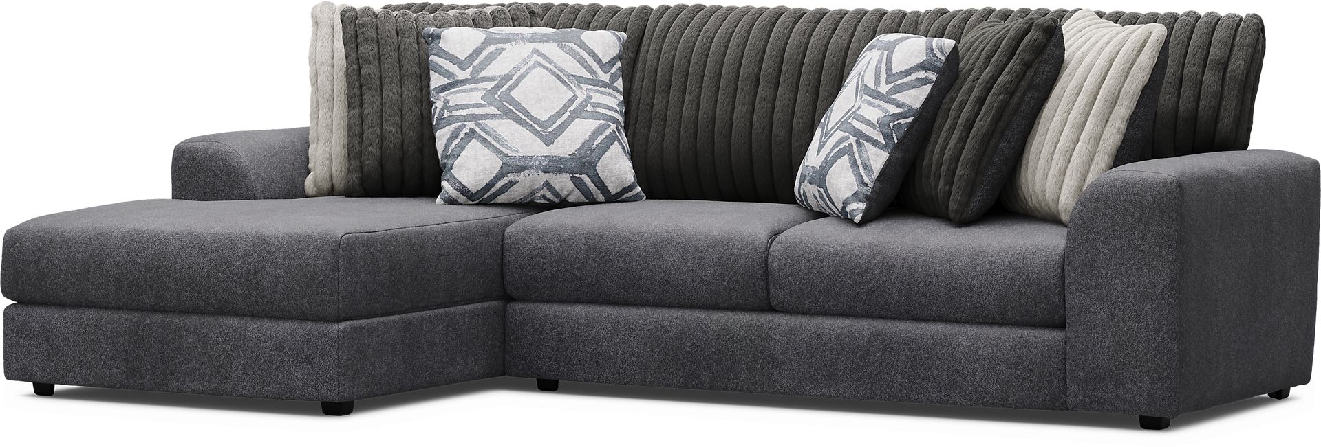 Moreau Street Black 5 Pc Sectional Living Room - Image 2