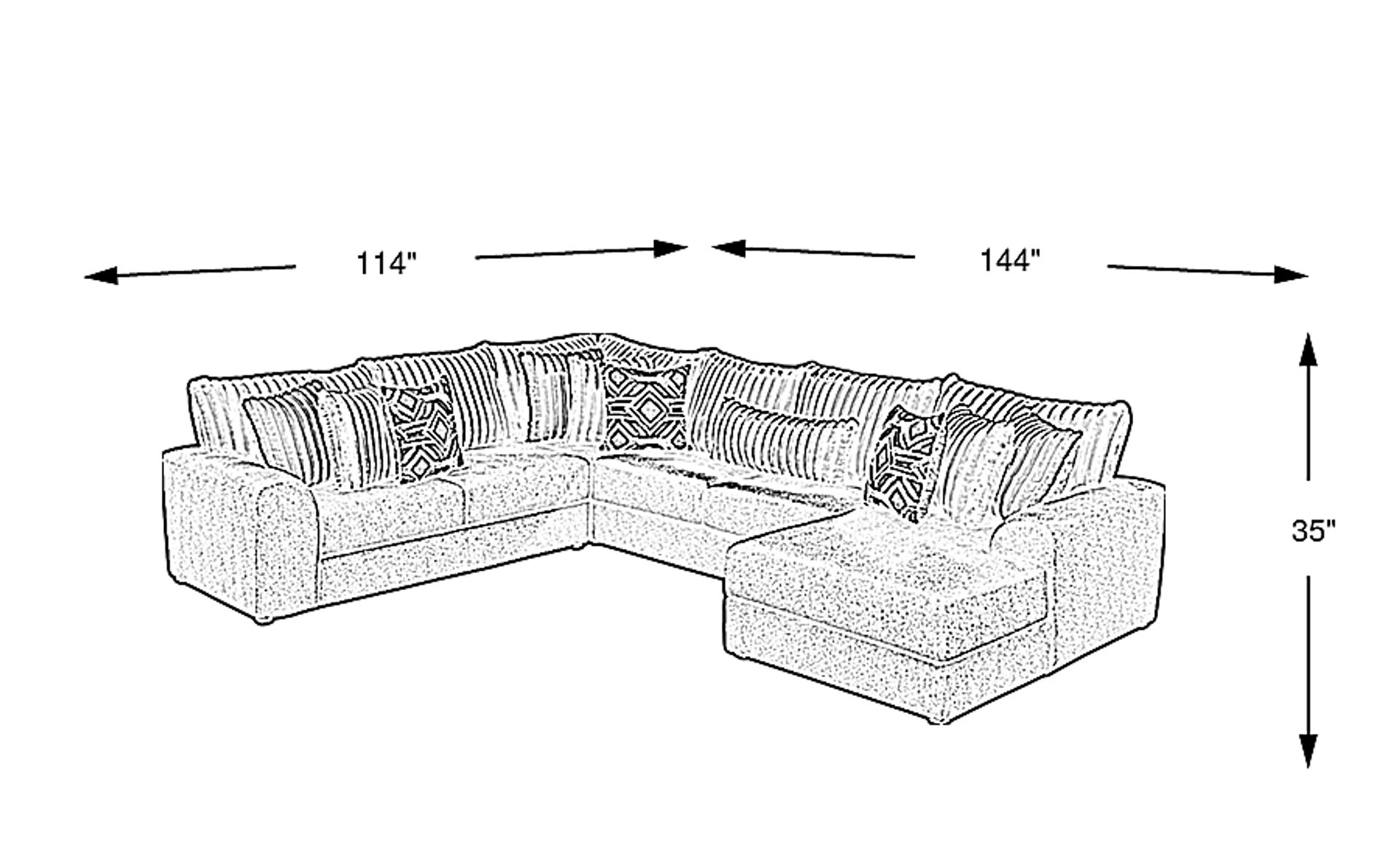 Dimension Image. Please refer to the Dimension Tab on this page for dimension details.