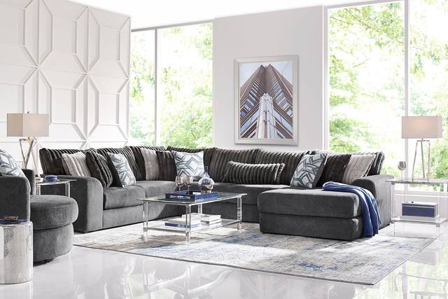 Moreau Street Black 3 Pc Sectional - Thumbnail - Image 2