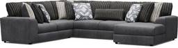 3 pc right arm chaise sectional