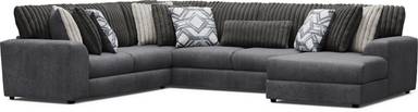 3 pc right arm chaise sectional