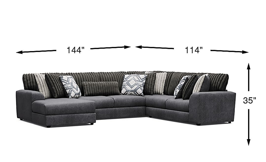 Moreau Street 3 Pc Left Arm Chaise Sectional