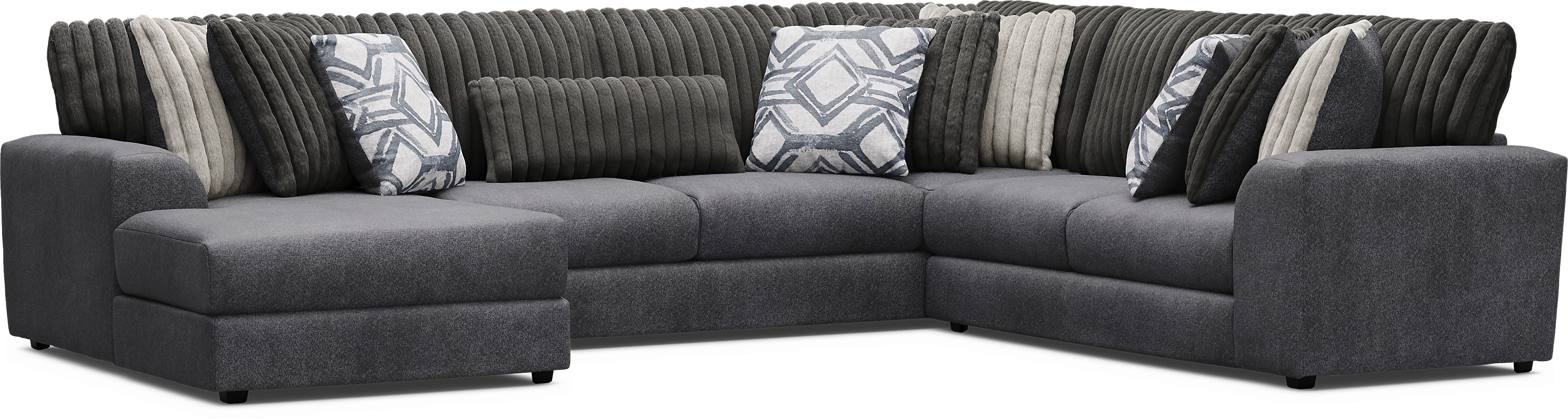 3 pc left arm chaise sectional