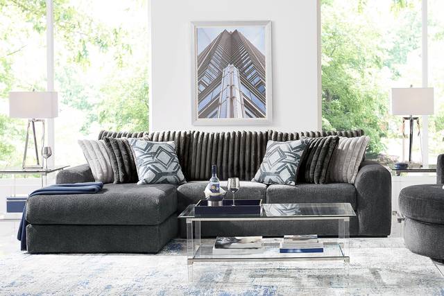 Moreau Street Black 5 Pc Sectional Living Room - Thumbnail - Image 1