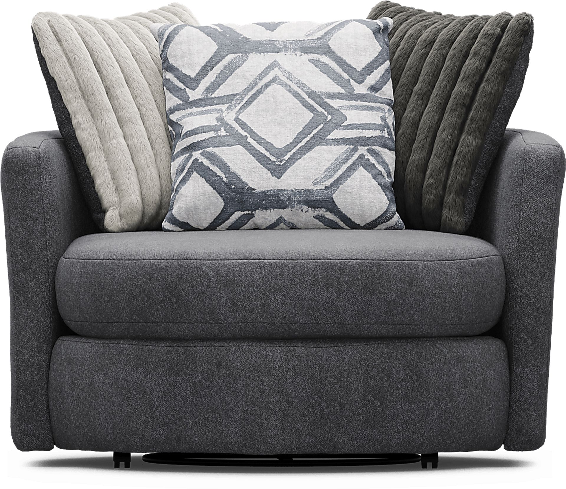Moreau Street Black Swivel Accent Chair - Image 2