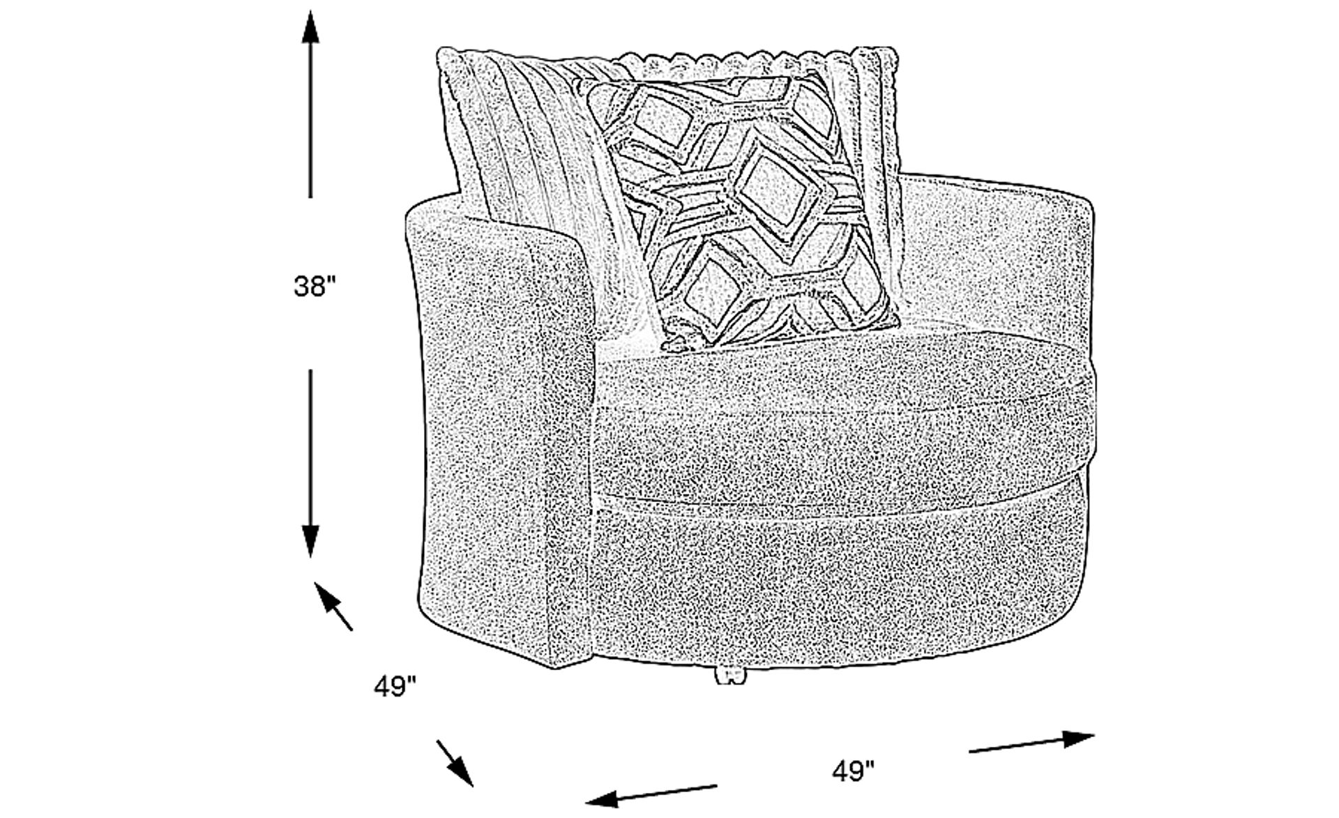 Dimension Image. Please refer to the Dimension Tab on this page for dimension details.
