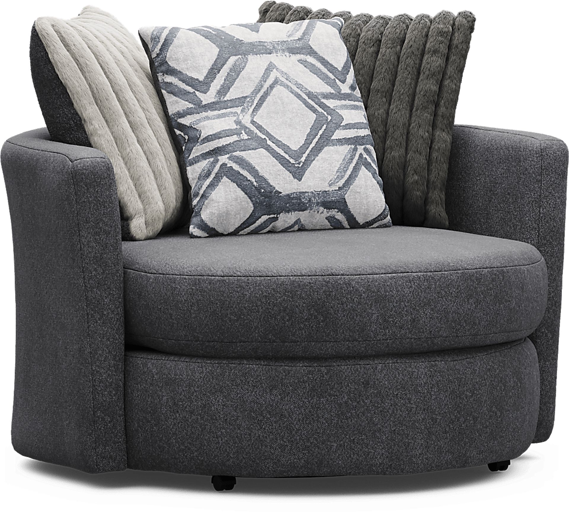 Moreau Street Black Swivel Accent Chair - Image 1