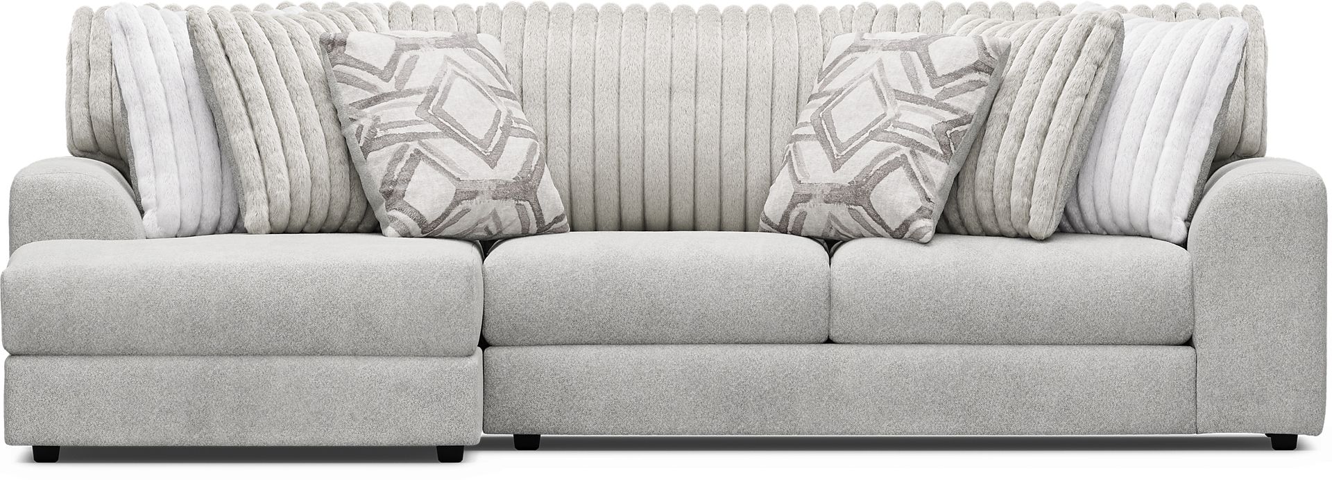 Moreau Street Gray 2 Pc Sectional - Image 3