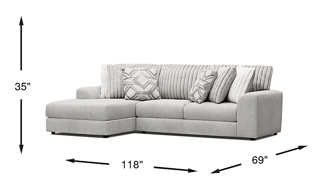 Moreau Street 2 Pc Left Arm Chaise Sectional