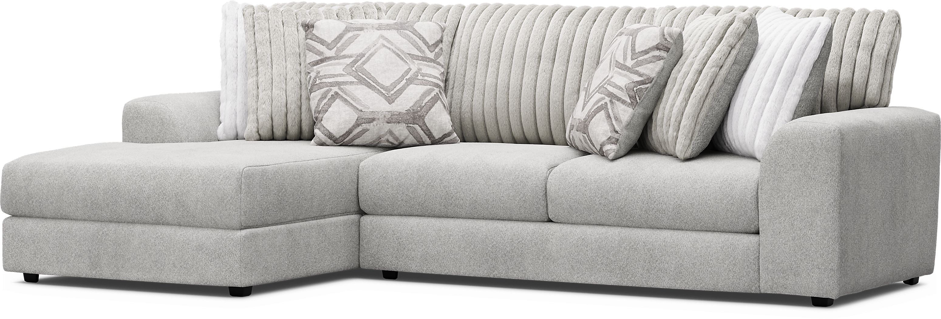 2 pc left arm chaise sectional