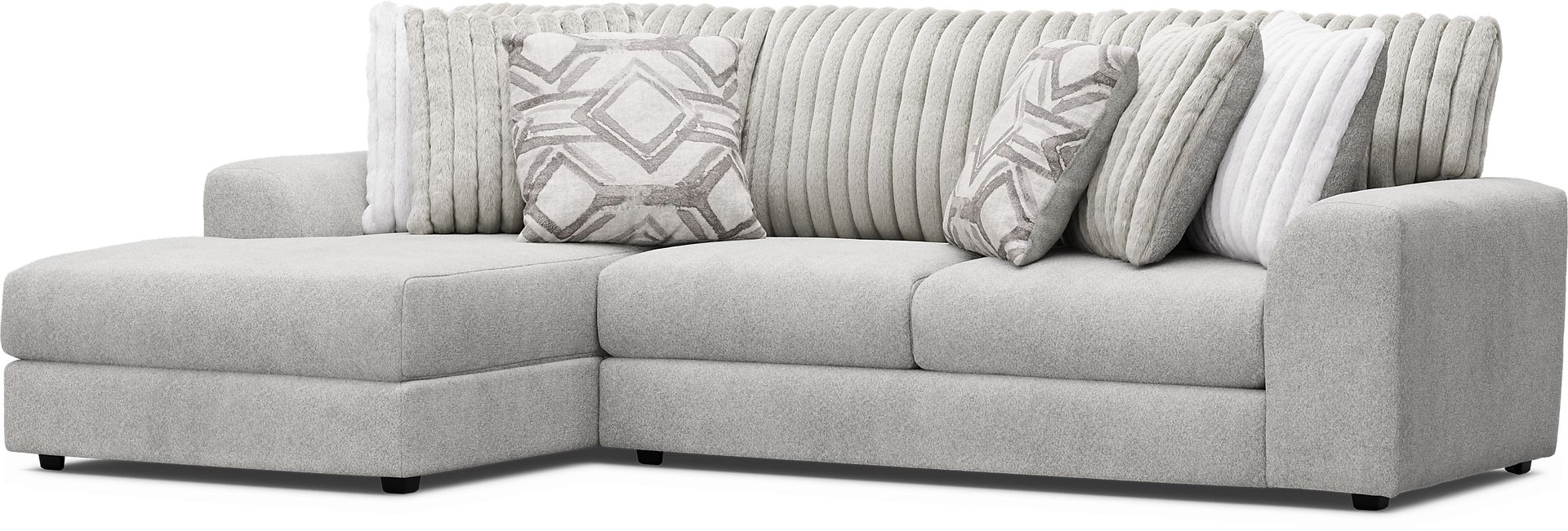 Moreau Street Gray 2 Pc Sectional - Image 1