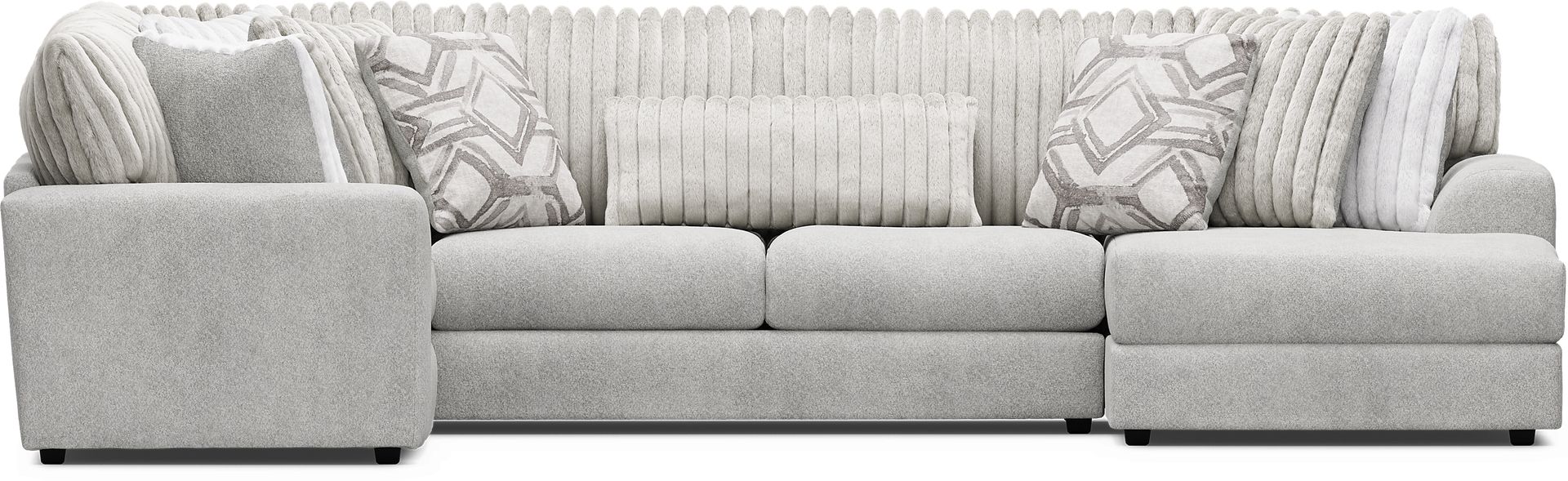 Moreau Street Gray 6 Pc Sectional Living Room - Image 3