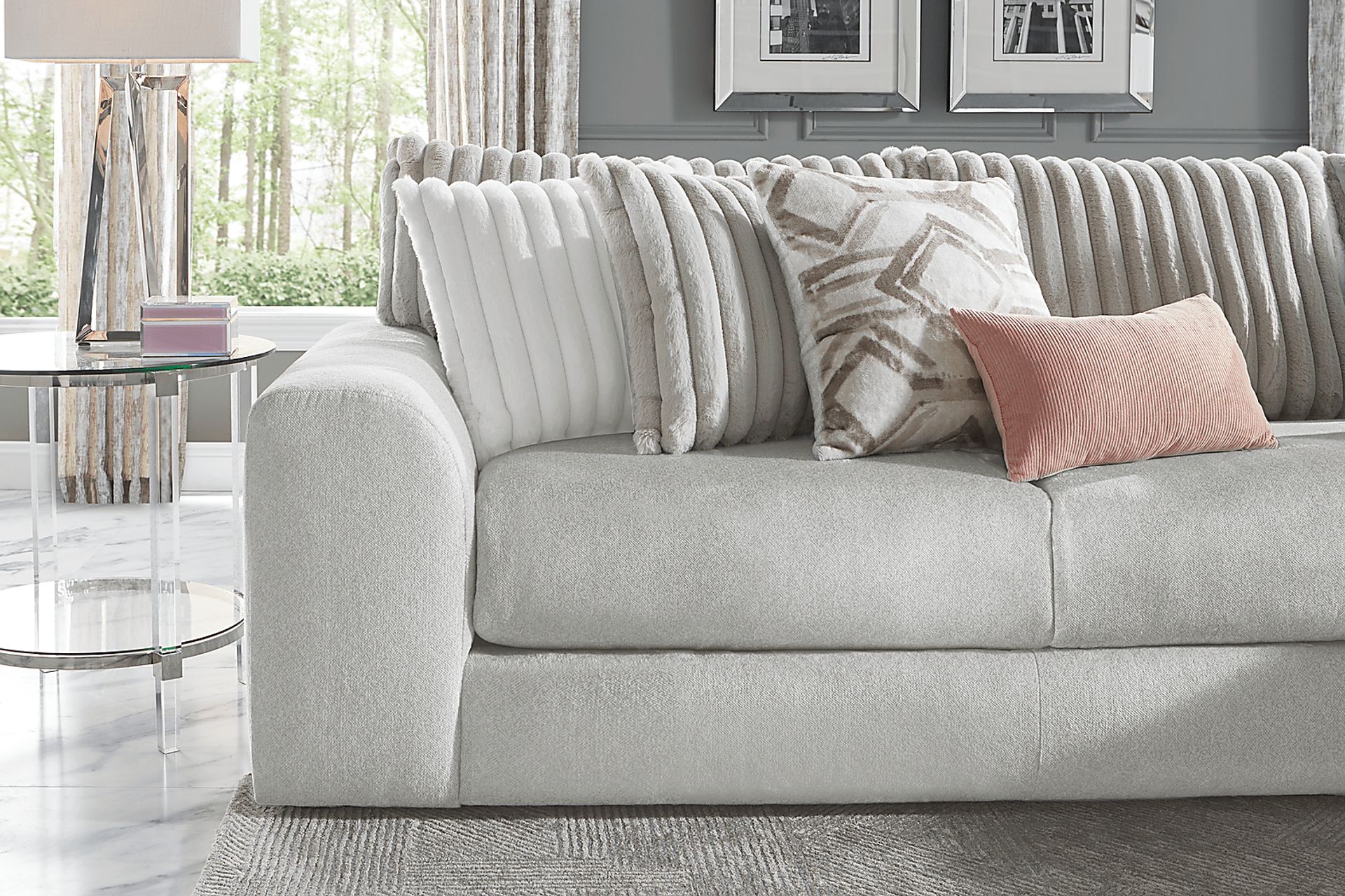 Moreau Street Gray 6 Pc Sectional Living Room - Image 4