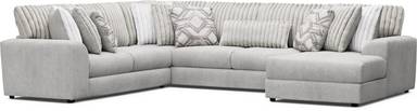3 pc right arm chaise sectional