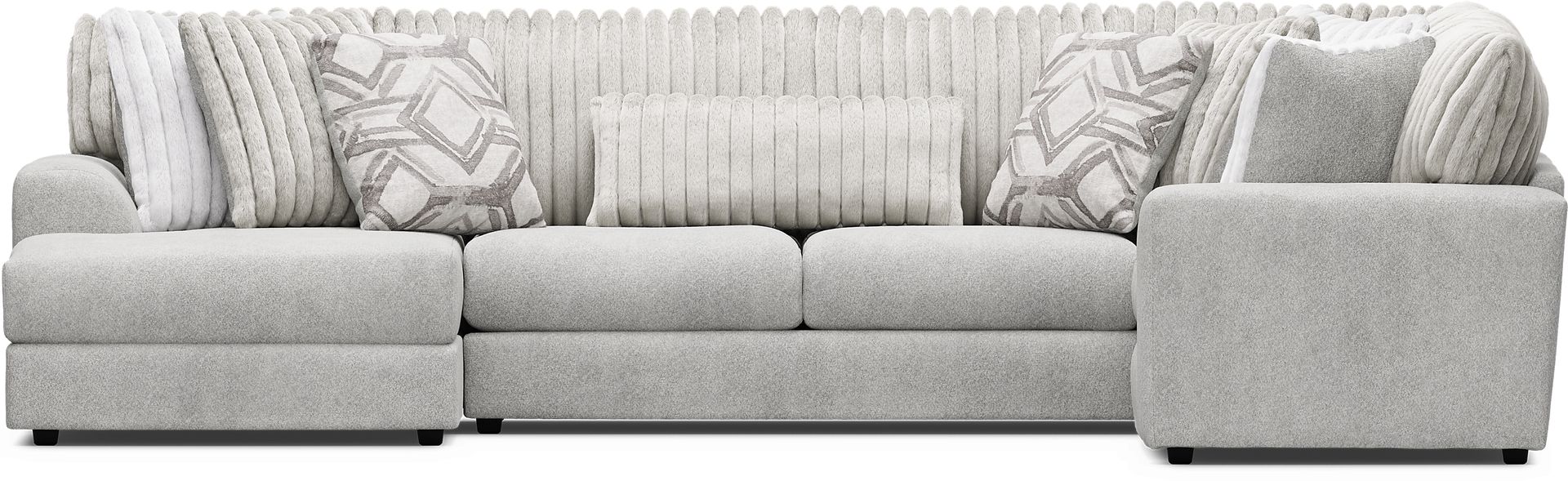 Moreau Street Gray 6 Pc Sectional Living Room - Image 3