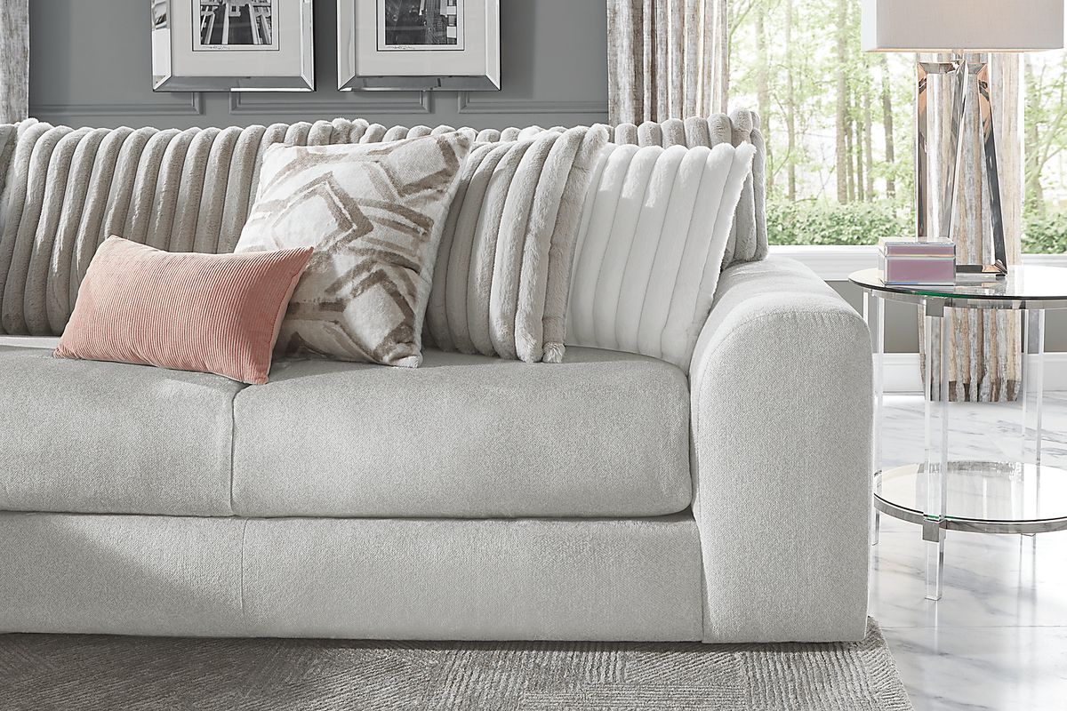 Moreau Street 6 Pc Gray Woven Living Room Set With 3 Pc Left Arm Chaise ...