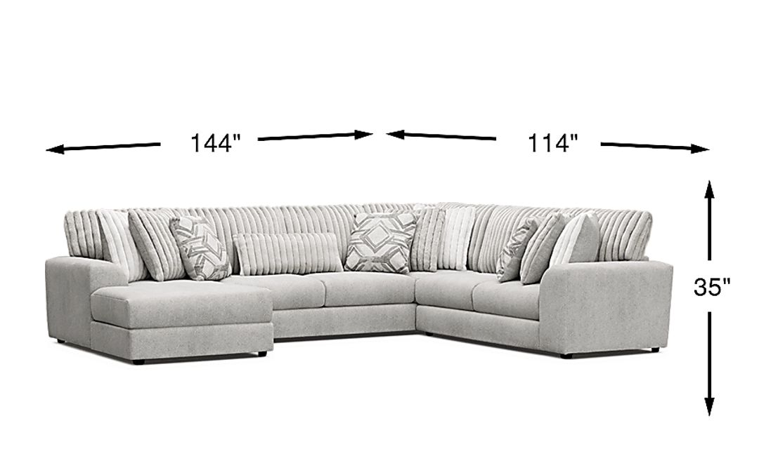 Moreau Street 3 Pc Left Arm Chaise Sectional