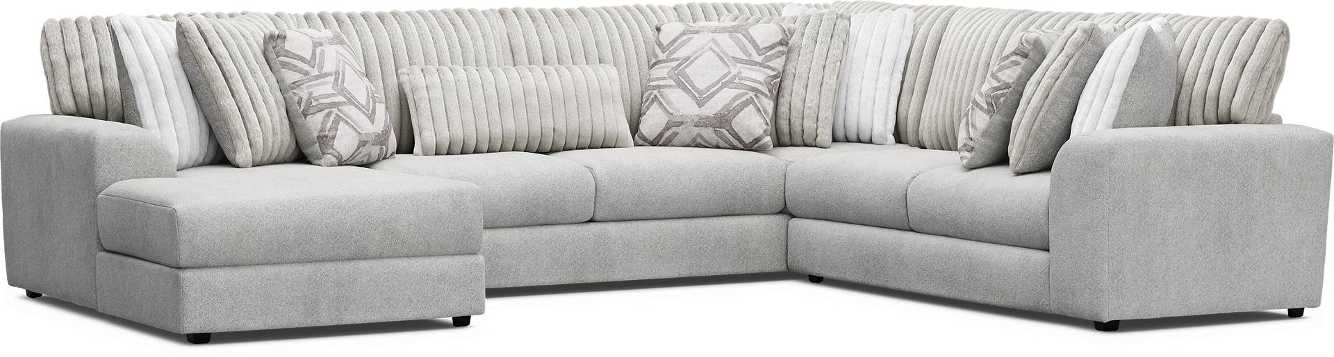 3 pc left arm chaise sectional